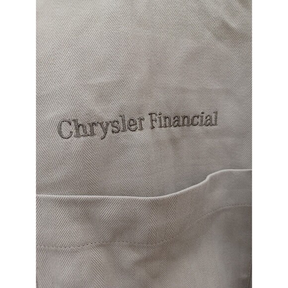 Eagle Dry Goods Co. Button Front Shirt Men's Beige Silk Chrysler Financial XXL - Picture 2 of 11